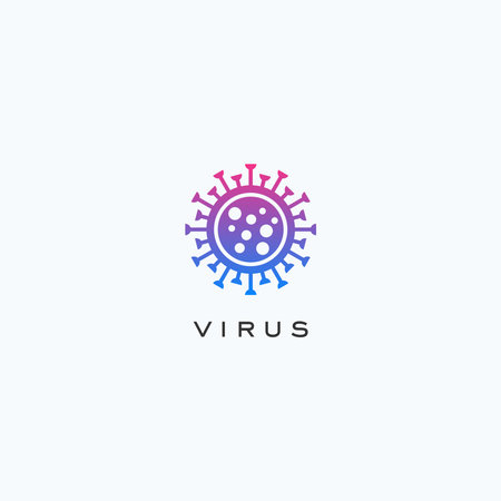 Virus logo icon design vectorのイラスト素材