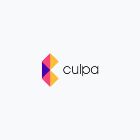 Geometric letter C logo design icon template vector