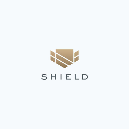 shield wings logo design templateのイラスト素材