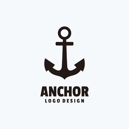 Anchor logo design vector templateのイラスト素材