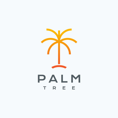 Illustration for Palm Tree logo design template vector - Royalty Free Image