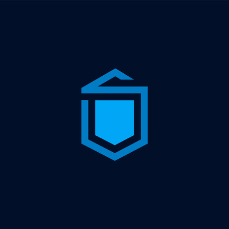 Letter S shield logo design template vectorのイラスト素材