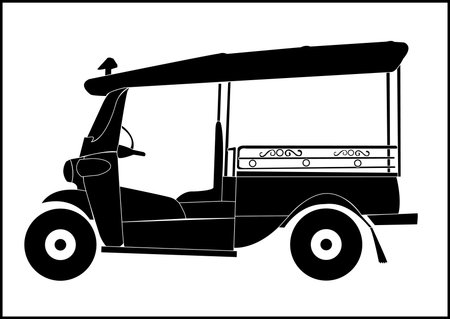 TUK-TUK Thailand Taxi icon. - Illustration Car, Street, Taxi, Trafficのイラスト素材
