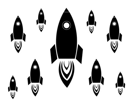 Rocket icon - Illustration Sign, Rocket, Computer Icon, Taking Off - Activity, Spaceship, Engine, Galaxy, Satelliteのイラスト素材