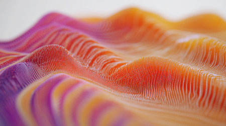 This image showcases an abstract wavy texture in vibrant colors, creating a smooth and fluid appearance. Ideal for design projects and backgrounds.の素材