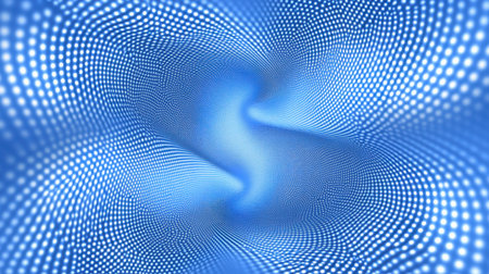 An abstract blue pattern featuring a gradient and dotted design, creating a fluid and modern visual effect. Perfect for digital backgrounds, art projects, or contemporary designs.の素材