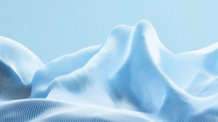 This abstract image features soft blue waves that create a serene and calming atmosphere, perfect for backgrounds or creative projects in various design fields.の素材