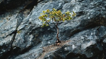 A rustic farmhouse with a red barn, surrounded by fields of golden wheat under a blue sky.の素材