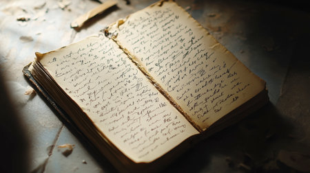 A close-up of a notepad with handwritten notes, showing the paper texture and the casual, everyday use of stationery.の素材