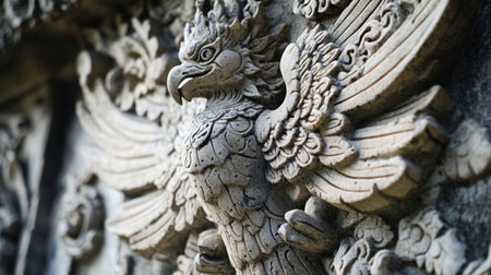 A close-up of the intricate details on the memorial at the Kanchanaburi War Cemetery.の素材