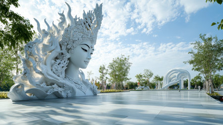 The cultural significance of the Thao Suranaree Monument, a tribute to Korat historical heroine.の素材