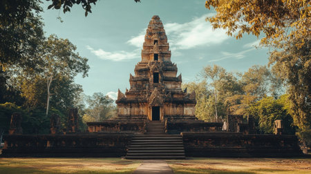 The grand stupa at Phanom Rung Historical Park, a symbol of the ancient Khmer empire.の素材