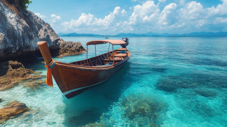 A relaxing boat trip around the coral islands near Pattaya, with pristine waters and stunning rock formations.の素材