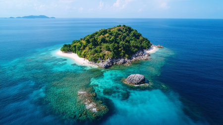 The stunning coral gardens at Ko Khrok, a small island known for its underwater beauty and peaceful beaches.の素材