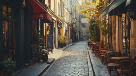 The artistic and lively atmosphere of the Latin Quarter, with narrow streets and vibrant cafs.の素材