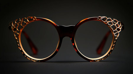 Handcrafted glasses with 3D-printed elements, merging artisanal tradition with cutting-edge technology.の素材