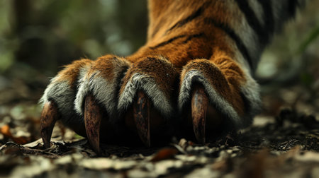 A close-up view of a tigerの素材