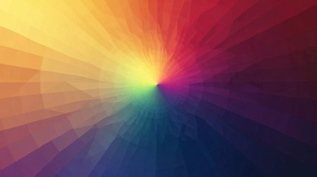 This vibrant abstract background features a stunning burst of colors radiating from the center, creating a dynamic and energetic visual experience perfect for various creative projects.の素材