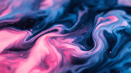 Captivating abstract texture featuring vibrant swirls of pink and blue, creating a dynamic visual experience, perfect for artistic projects and backgrounds.の素材