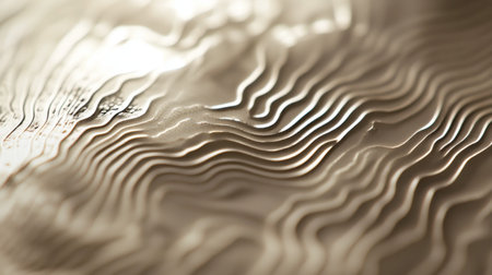 This image showcases an abstract texture featuring soft, wavy lines illuminated by gentle light, providing an elegant and minimalist aesthetic for various creative projects.の素材