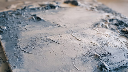 A close-up view of an abstract canvas showcasing a textured combination of blue and gray hues. Perfect for artistic backgrounds and design projects.の素材
