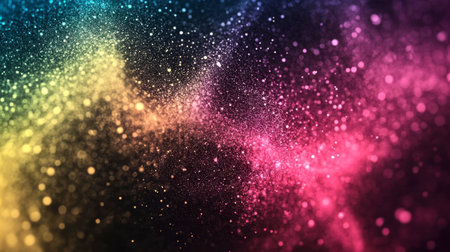 Vibrant abstract background featuring sparkling colors and light, creating a dreamy and mystical atmosphere ideal for creative projects and designs.の素材