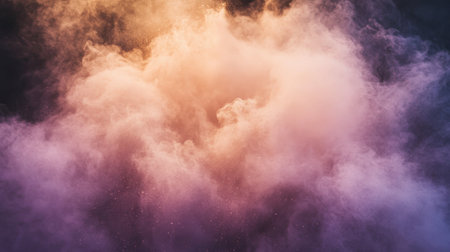 Vivid smoke clouds create an enchanting backdrop, blending colors and textures. Ideal for artistic projects, design work, and dynamic visuals.の素材