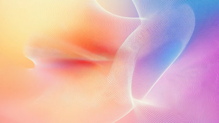 A soothing abstract background featuring soft hues and gentle flowing lines, perfect for designs that require a modern and calming aesthetic.の素材