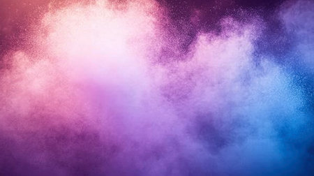 A vibrant abstract background featuring colorful smoke in purple, blue, and pink hues. Ideal for design, art, or atmospheric projects, adding a dreamy touch.の素材