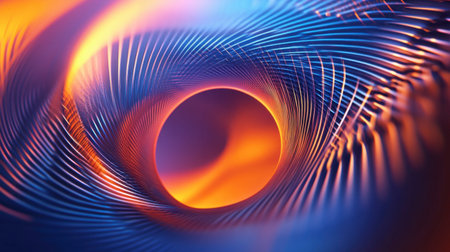 This vibrant abstract image features a swirling pattern of light and color, creating a dynamic visual experience. Ideal for creative projects or backgrounds.の素材