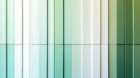A visually striking image showcasing gradient wall panels in shades of green and white. Ideal for modern interior design and decoration inspiration.の素材