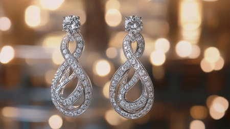 Stunning silver earrings featuring intricate designs and sparkling gemstones. Perfect for special occasions or elegant daily wear, these accessories amplify beauty and style.の素材