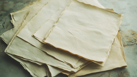 A collection of textured blank paper sheets suitable for various creative projects. Ideal for crafting, writing, or artistic layouts in a neutral palette.の素材