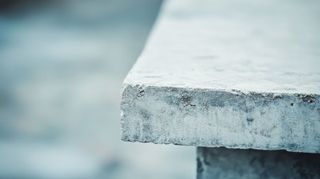 A close-up view of a concrete edge showcasing texture, color, and design. Ideal for use in architectural and industrial contexts.の素材
