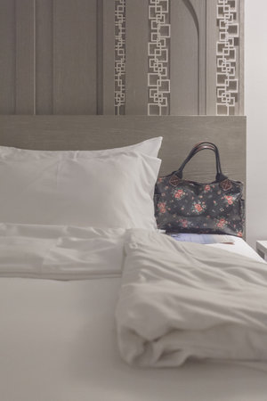 modern design bedroom with fade colourの写真素材