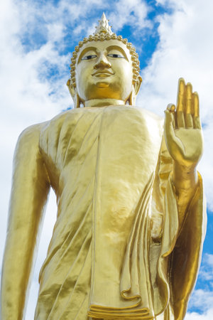 Huge  golden of Buddha statueの写真素材