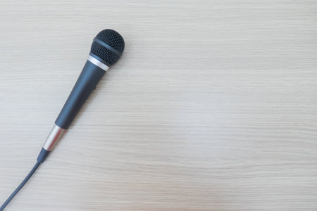 Close-Up of a Microphoneの写真素材