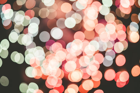 Colorful vintage bokeh glitter defocused lights abstract backgroundの写真素材
