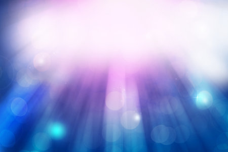 Blue and pink bokeh glitter defocused lights abstract backgroundの写真素材