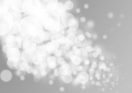 Grey bokeh glitter defocused lights abstract backgroundの写真素材