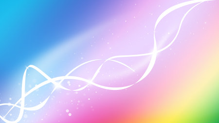 Colorful wave galaxy and glitter sparkle defocused rays lights bokeh abstract background.の写真素材