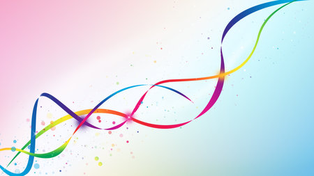 Blue and pink wave galaxy and glitter sparkle defocused rays lights bokeh abstract background.の写真素材