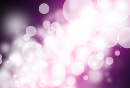 Purple glitter sparkle defocused rays lights bokeh abstract background.の写真素材