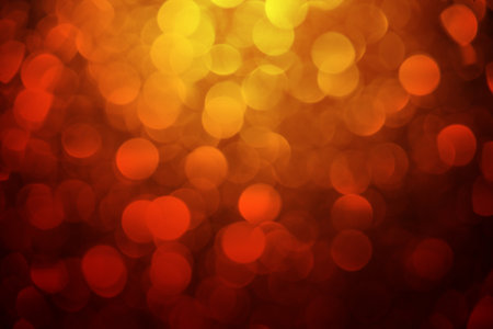 Gold glitter sparkle defocused rays lights bokeh beautiful abstract background.の写真素材