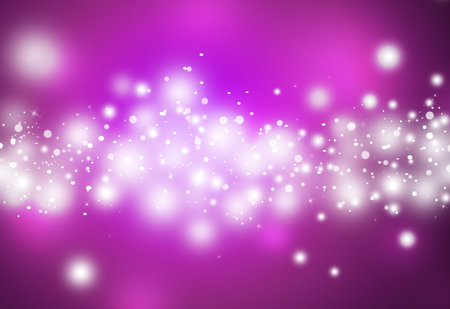 Purple glitter sparkles defocused rays lights bokeh abstract christmas background.の写真素材
