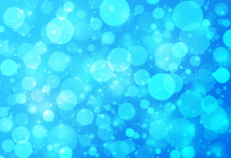 Dark Blue glitter sparkles defocused rays lights bokeh abstract background.の写真素材