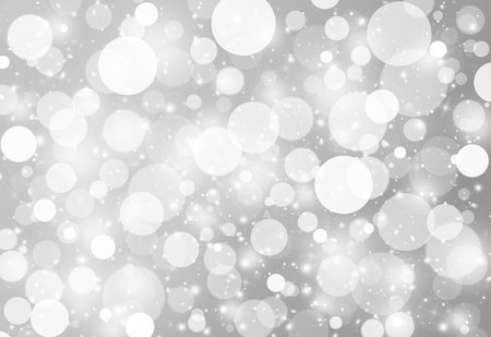 Grey glitter sparkles defocused rays lights bokeh abstract background.の写真素材