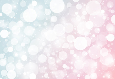 Pink and blue glitter sparkles defocused rays lights bokeh abstract background.の写真素材