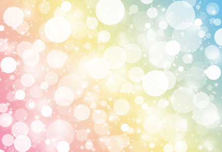 Soft color glitter sparkles defocused rays lights bokeh abstract background.の写真素材