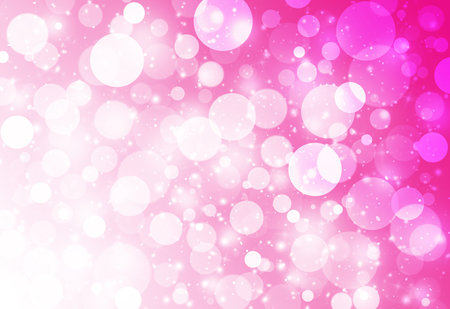 Pink glitter sparkles defocused rays lights bokeh abstract background.の写真素材